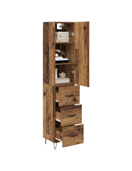 Credenza Legno vecchio 34,5 x 34 x 90 cm Legno multistrato