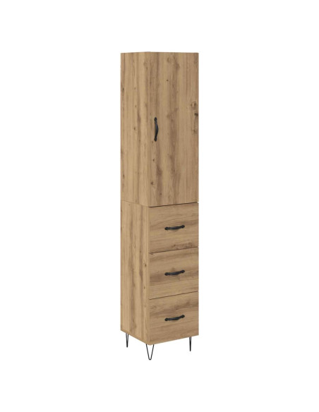 Credenza Rovere artigianale 34,5 x 34 x 90 cm Legno multistrato