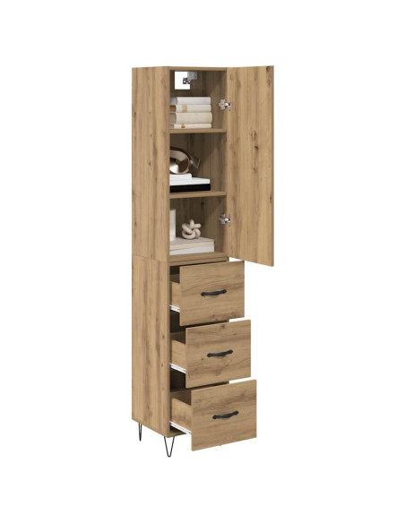 Credenza Rovere artigianale 34,5 x 34 x 90 cm Legno multistrato