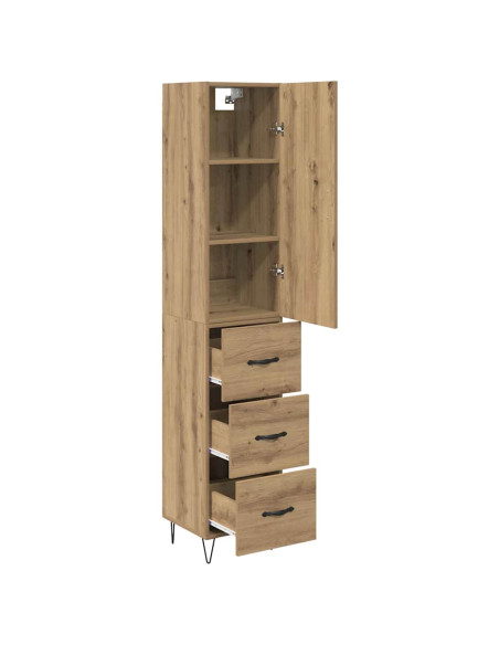 Credenza Rovere artigianale 34,5 x 34 x 90 cm Legno multistrato