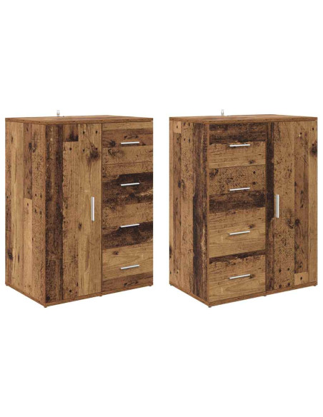 Sideboards Corona 2 pcs Legno vecchio 59 x 39 x 80 cm
