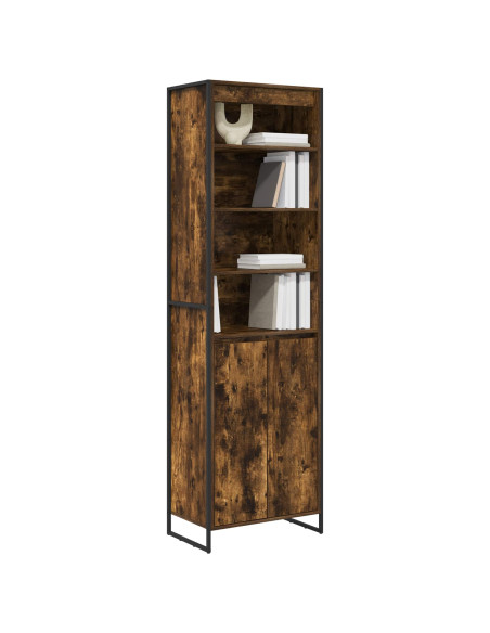 Armadi alti 2 pcs Quercia Fumosa 60 x 36 x 200 cm