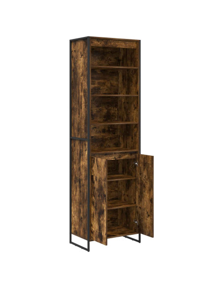 Armadi alti 2 pcs Quercia Fumosa 60 x 36 x 200 cm