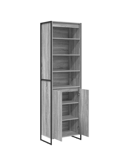 Armadi alti 2 pcs Grigio Sonoma 60 x 36 x 200 cm