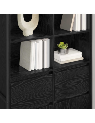 Credenza 2 pcs Rovere Nero 81 x 36 x 150.5 cm Legno multistrato