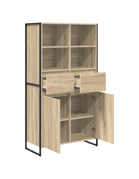 Credenza 2 pcs Sonoma 81 x 36 x 150.5 cm Legno multistrato