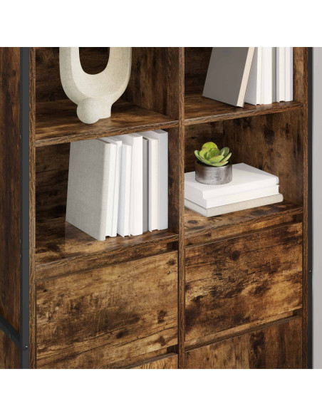 Credenza con cassetto 2 pcs Quercia Fumosa 81 x 36 x 150.5 cm