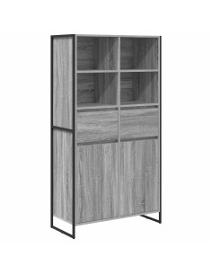 Credenza con cassetto 2 pcs Grigio Sonoma 81 x 36 x 150.5 cm 2