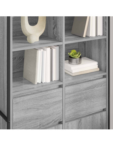 Credenza con cassetto 2 pcs Grigio Sonoma 81 x 36 x 150.5 cm