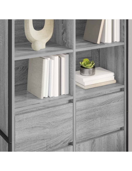 Credenza con cassetto 2 pcs Grigio Sonoma 81 x 36 x 150.5 cm