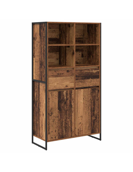 Credenza con cassetto 2 pcs Legno vecchio 81 x 36 x 150.5 cm