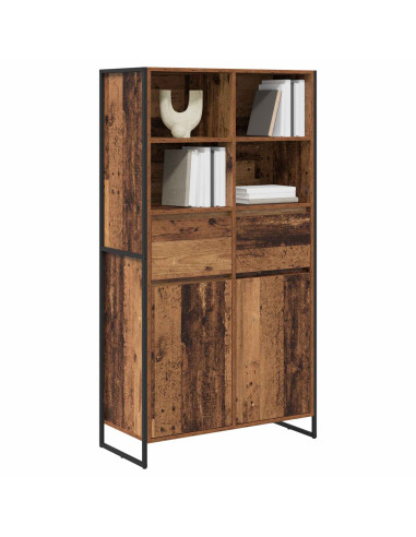 Credenza con cassetto 2 pcs Legno vecchio 81 x 36 x 150.5 cm