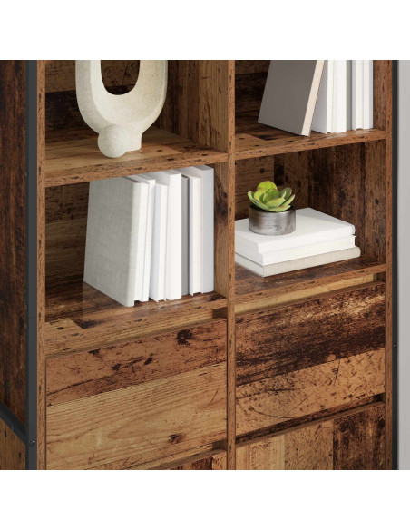 Credenza con cassetto 2 pcs Legno vecchio 81 x 36 x 150.5 cm
