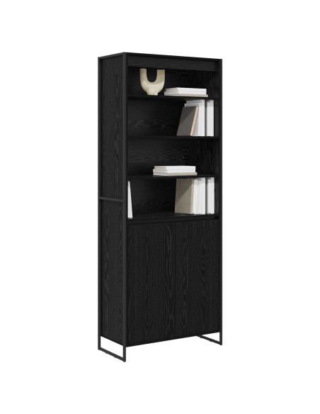 Armadi alti 2 pcs Rovere Nero 79 x 36 x 200 cm