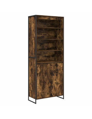 Armadi alti 2 pcs Quercia Fumosa 79 x 36 x 200 cm