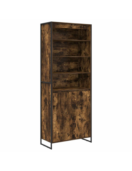 Armadi alti 2 pcs Quercia Fumosa 79 x 36 x 200 cm