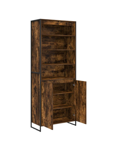 Armadi alti 2 pcs Quercia Fumosa 79 x 36 x 200 cm