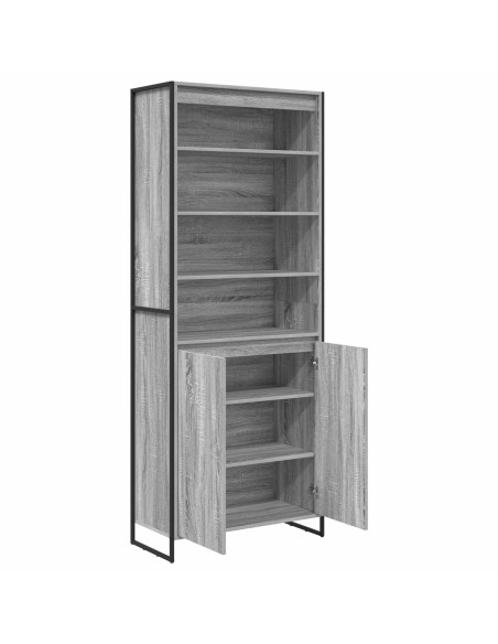 Armadi alti 2 pcs Grigio Sonoma 79 x 36 x 200 cm