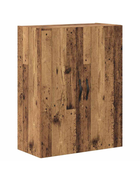 Credenza 2 pcs Legno vecchio Legno ingegnerizzato e vetro