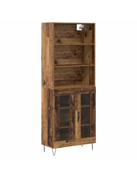 Credenza 2 pcs Legno vecchio Legno multistrato