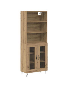 Credenza 2 pcs Rovere artigianale Legno multistrato 2