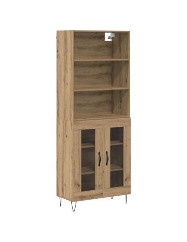 Credenza 2 pcs Rovere artigianale Legno multistrato