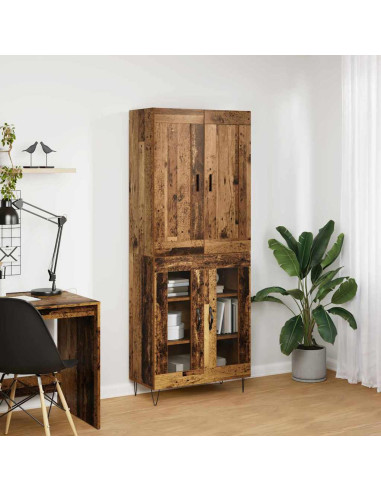 Credenza 2 pcs Legno vecchio Legno multistrato
