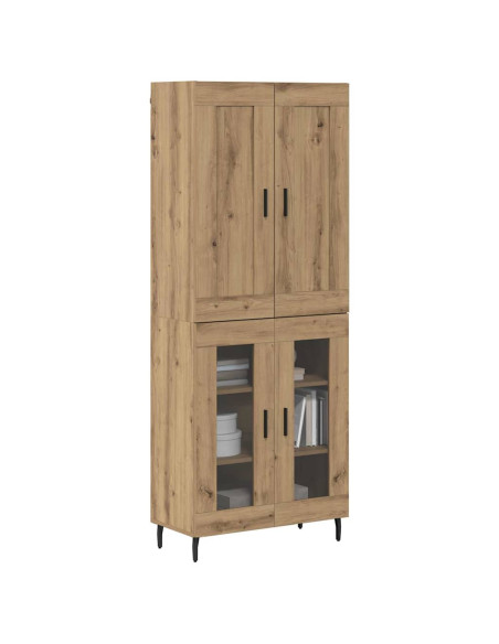 Credenza 2 pcs Rovere artigianale Legno multistrato