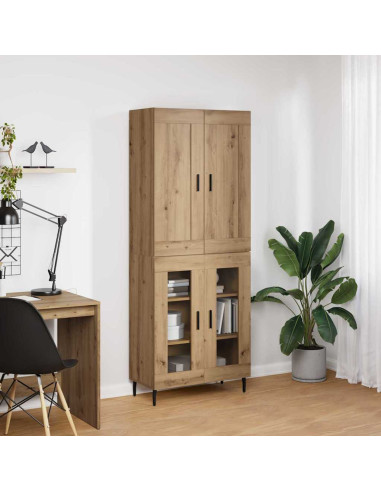 Credenza 2 pcs Rovere artigianale Legno multistrato