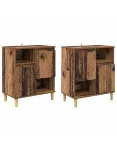 Sideboards 2 pcs Legno vecchio 60 x 35 x 70 cm 2