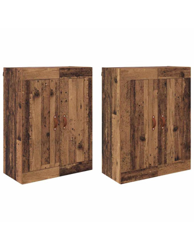 Mobile a muro 2 pcs Legno vecchio 69,5 x 34 x 90 cm