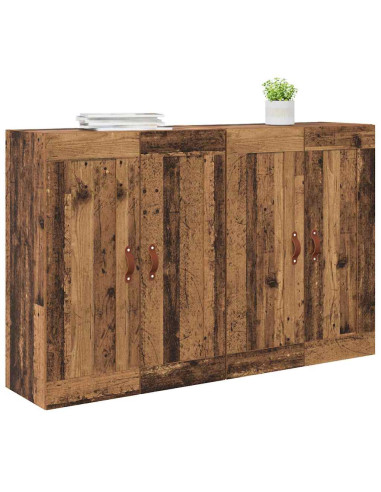 Mobile a muro 2 pcs Legno vecchio 69,5 x 34 x 90 cm