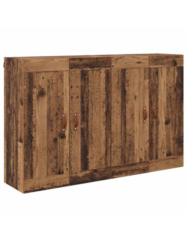Mobile a muro 2 pcs Legno vecchio 69,5 x 34 x 90 cm