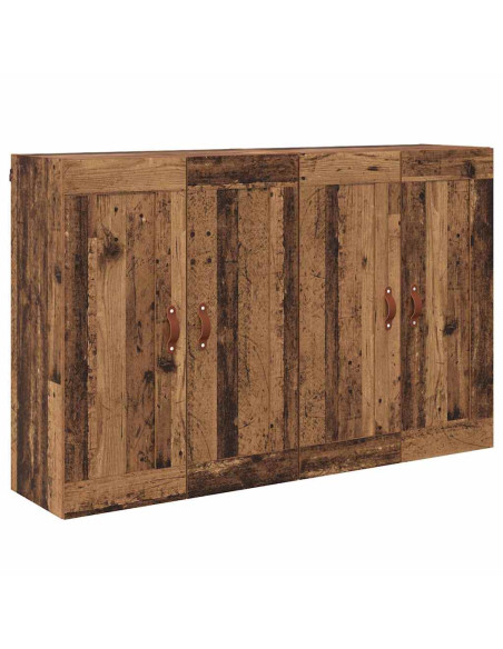 Mobile a muro 2 pcs Legno vecchio 69,5 x 34 x 90 cm