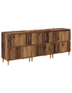 Sideboards 3 pcs Legno vecchio 60 x 35 x 70 cm 2