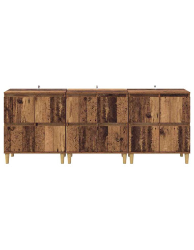 Sideboards 3 pcs Legno vecchio 60 x 35 x 70 cm