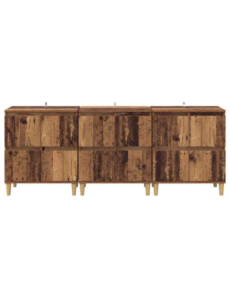 Sideboards 3 pcs Legno vecchio 60 x 35 x 70 cm