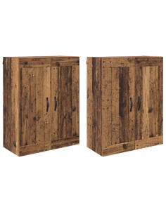 Mobile a muro 2 pcs Legno vecchio 69,5 x 34 x 90 cm 2