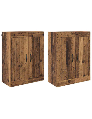 Mobile a muro 2 pcs Legno vecchio 69,5 x 34 x 90 cm