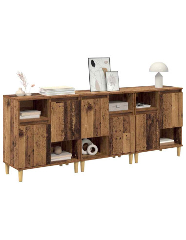 Sideboards 3 pcs Legno vecchio 60 x 35 x 70 cm