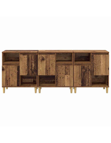 Sideboards 3 pcs Legno vecchio 60 x 35 x 70 cm