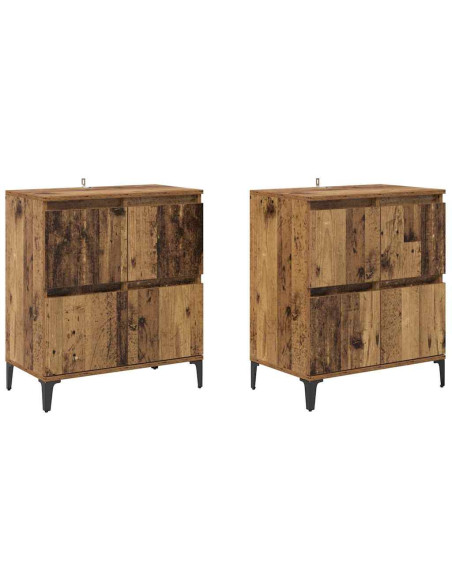 Sideboards 2 pcs Legno vecchio 60 x 35 x 70 cm