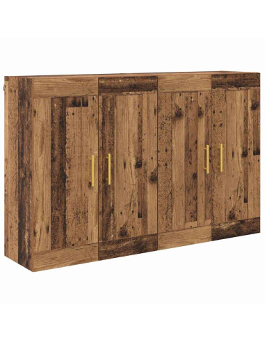 Mobile a muro 2 pcs Legno vecchio 69,5 x 34 x 90 cm