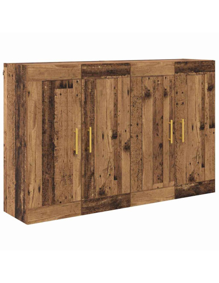 Mobile a muro 2 pcs Legno vecchio 69,5 x 34 x 90 cm