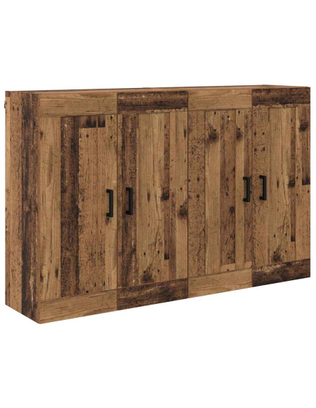 Mobile a muro 2 pcs Legno vecchio 69,5 x 34 x 90 cm