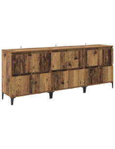 Sideboards 3 pcs Legno vecchio 60 x 35 x 70 cm 2