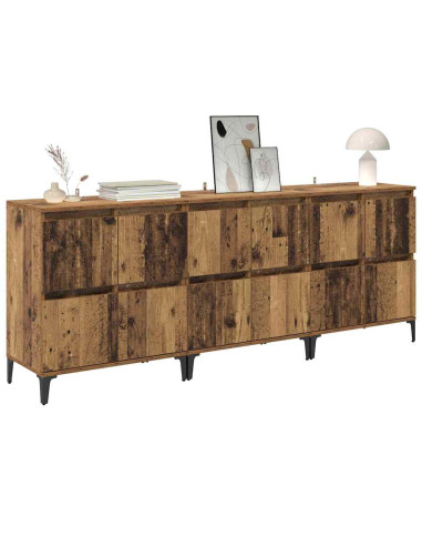Sideboards 3 pcs Legno vecchio 60 x 35 x 70 cm