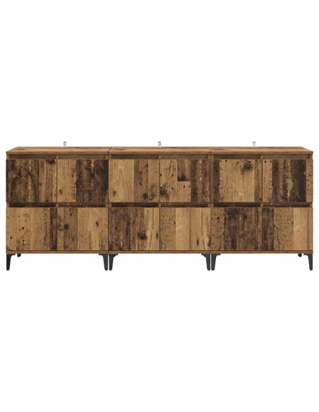 Sideboards 3 pcs Legno vecchio 60 x 35 x 70 cm