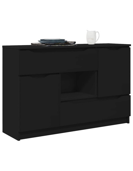 Credenza con cassetto Nero 100 x 30 x 65,6 Legno multistrato