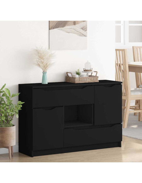 Credenza con cassetto Nero 100 x 30 x 65,6 Legno multistrato